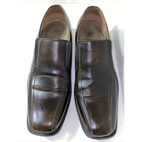 J.Ferrar JF Oxford Loafer Slip On Men's Dress Shoes Brown Leather Sz 11 014-2901 - Picture 5 of 10